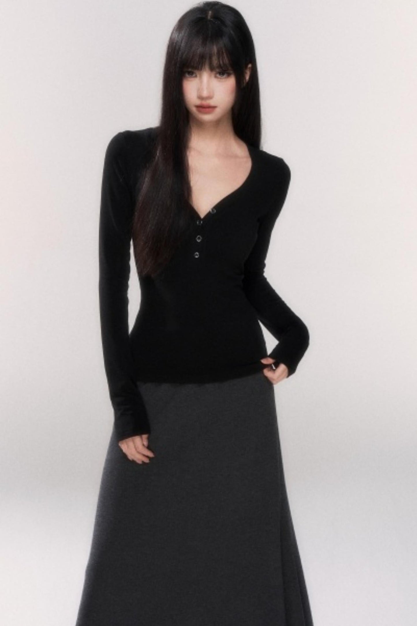 Knitted Waist-Cinching Top