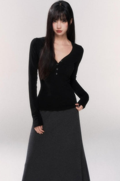 Knitted Waist-Cinching Top