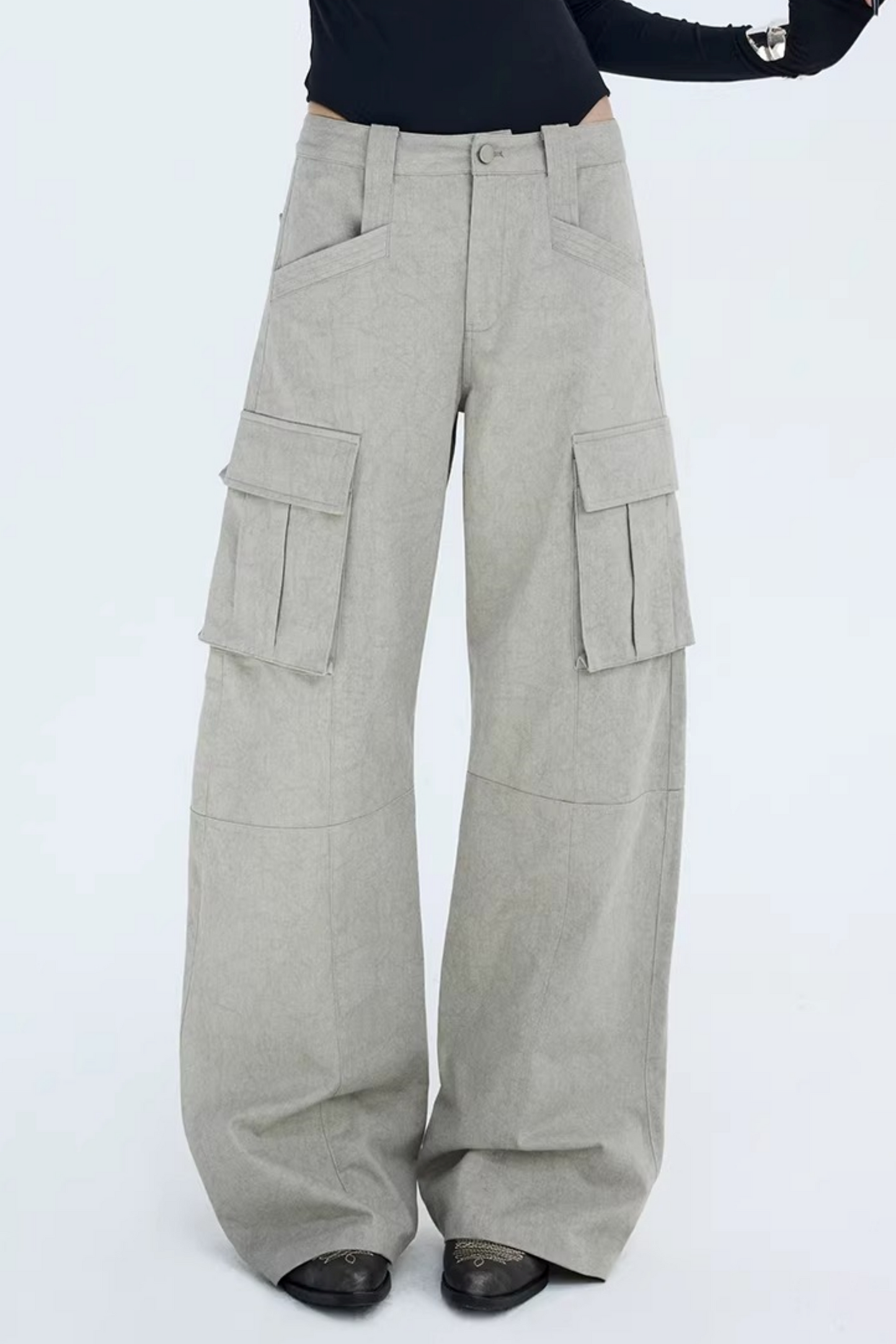 Vintage Glacier Gray Workwear Pants