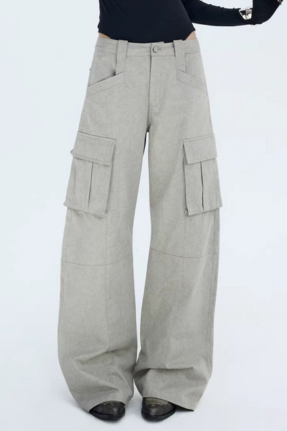 Vintage Glacier Gray Workwear Pants