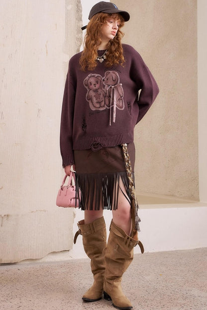 Bear Knitted Sweater