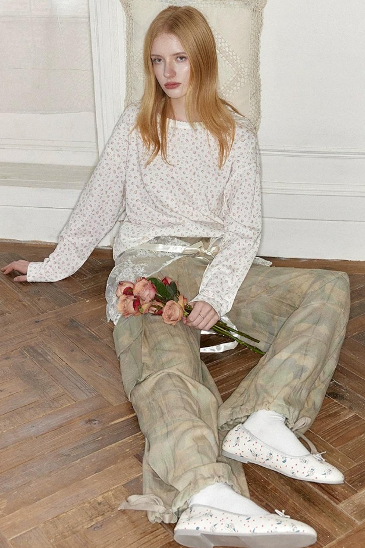 White Floral Lace Sweater