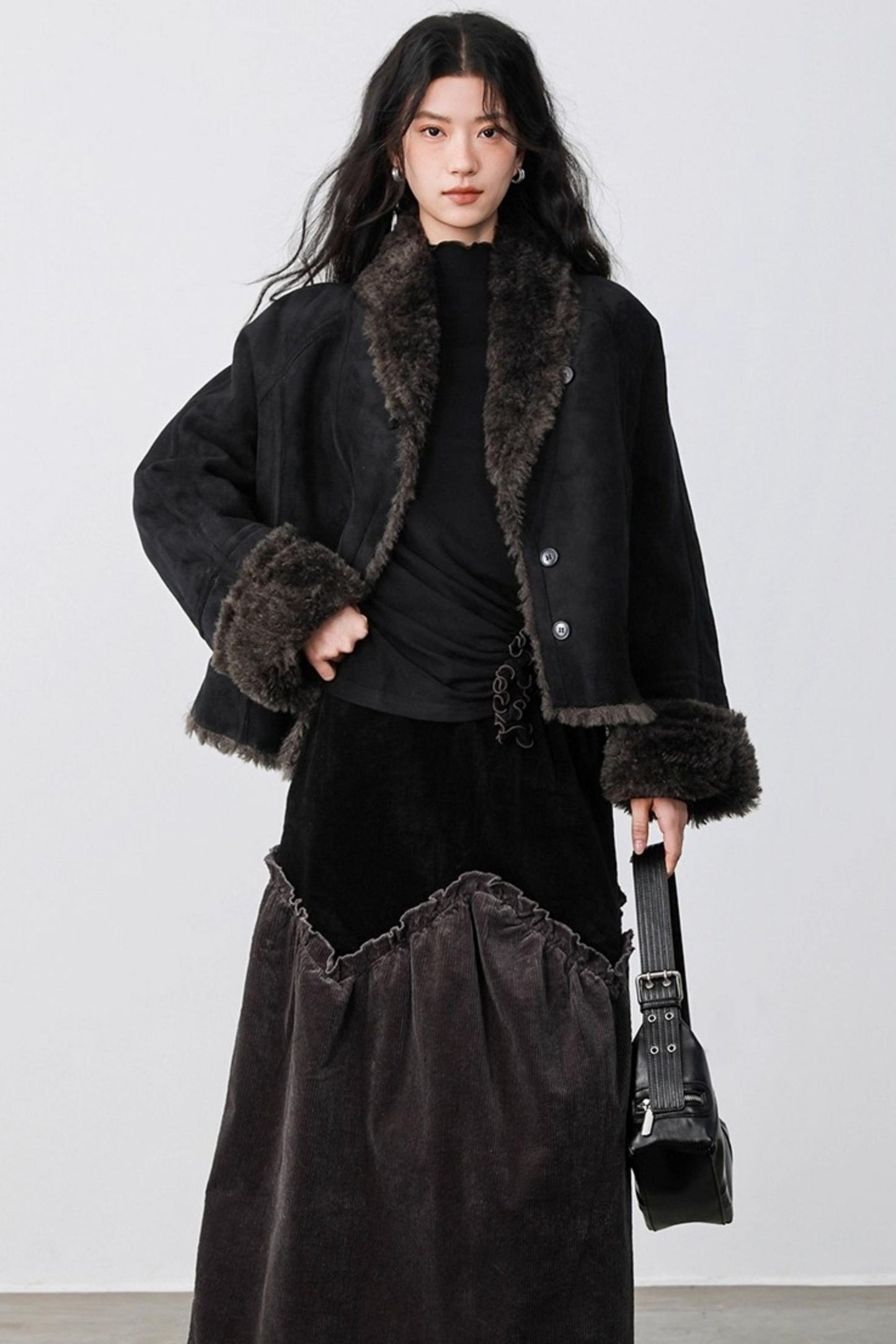 Black Velvet Suede Jacket