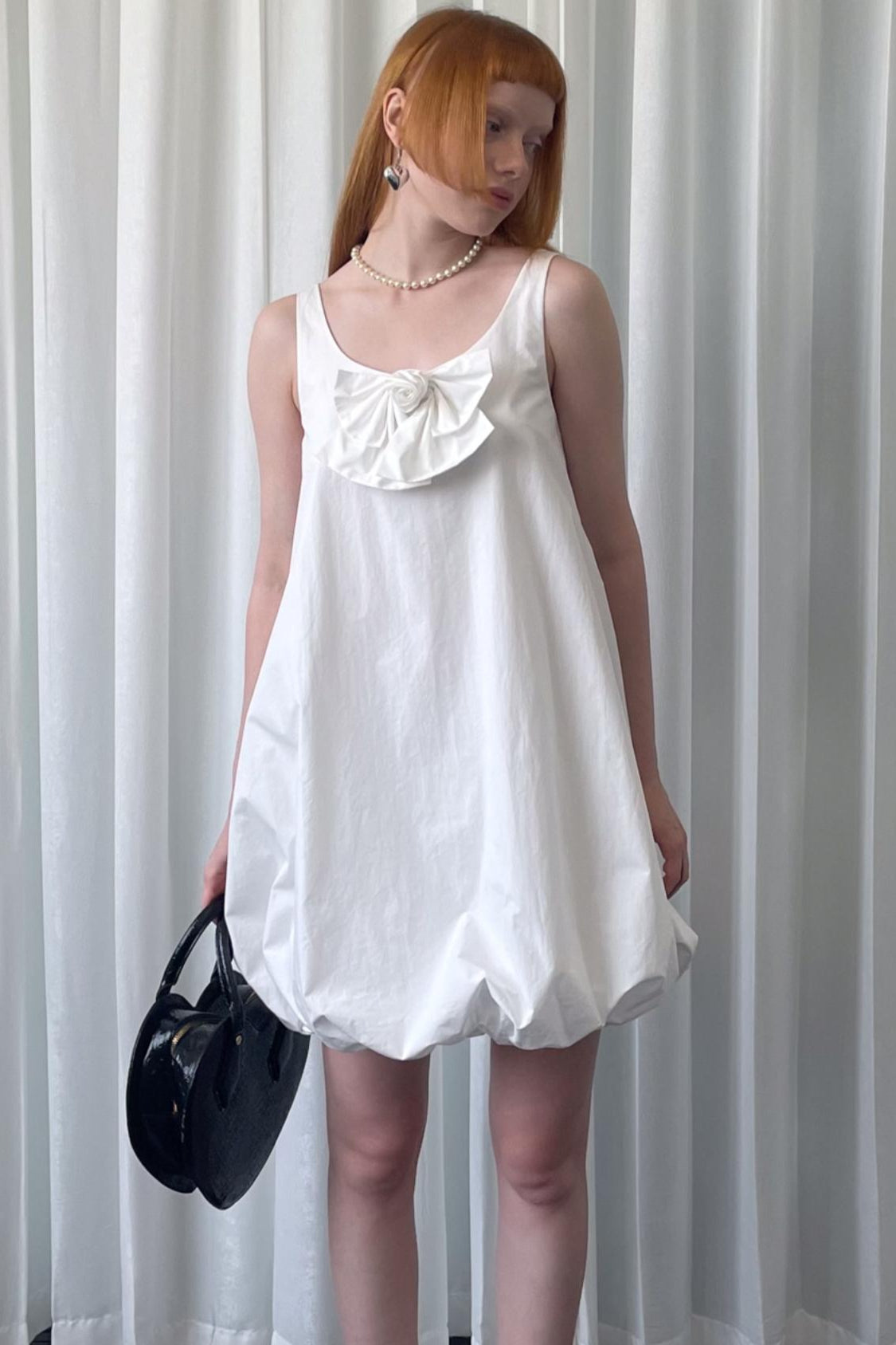 White Halter Dress