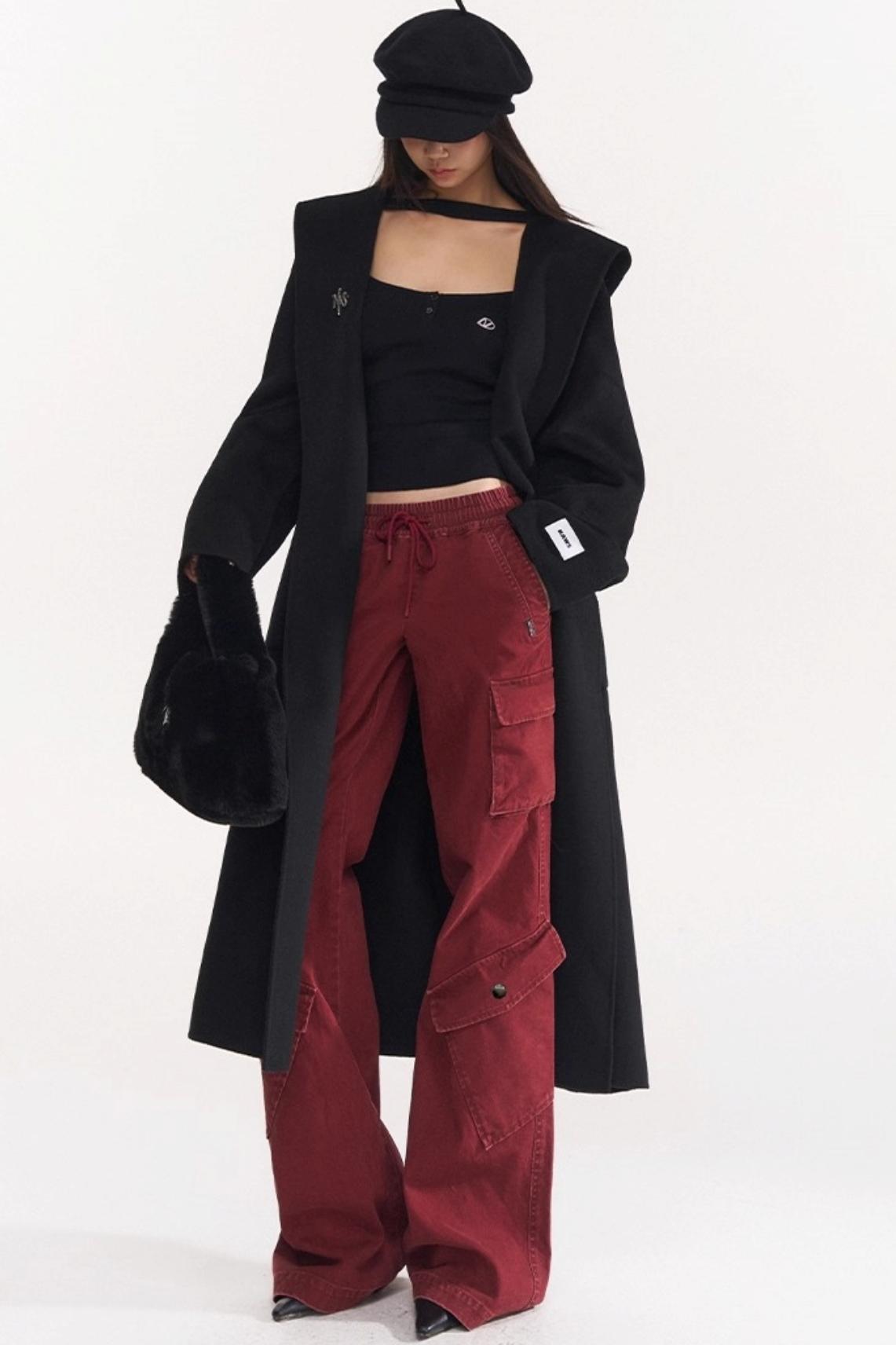 Red Vintage Cargo Pants