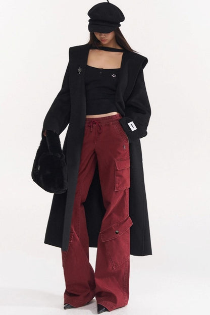 Red Vintage Cargo Pants