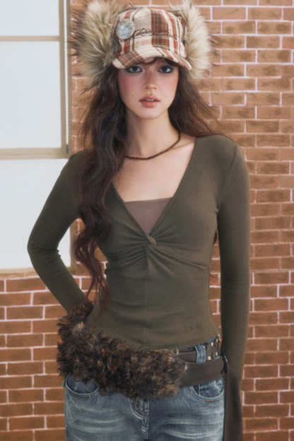 Winter Plush Baseball Cap