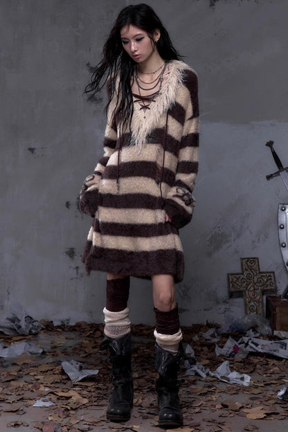 Vintage Street Punk Long Sweater