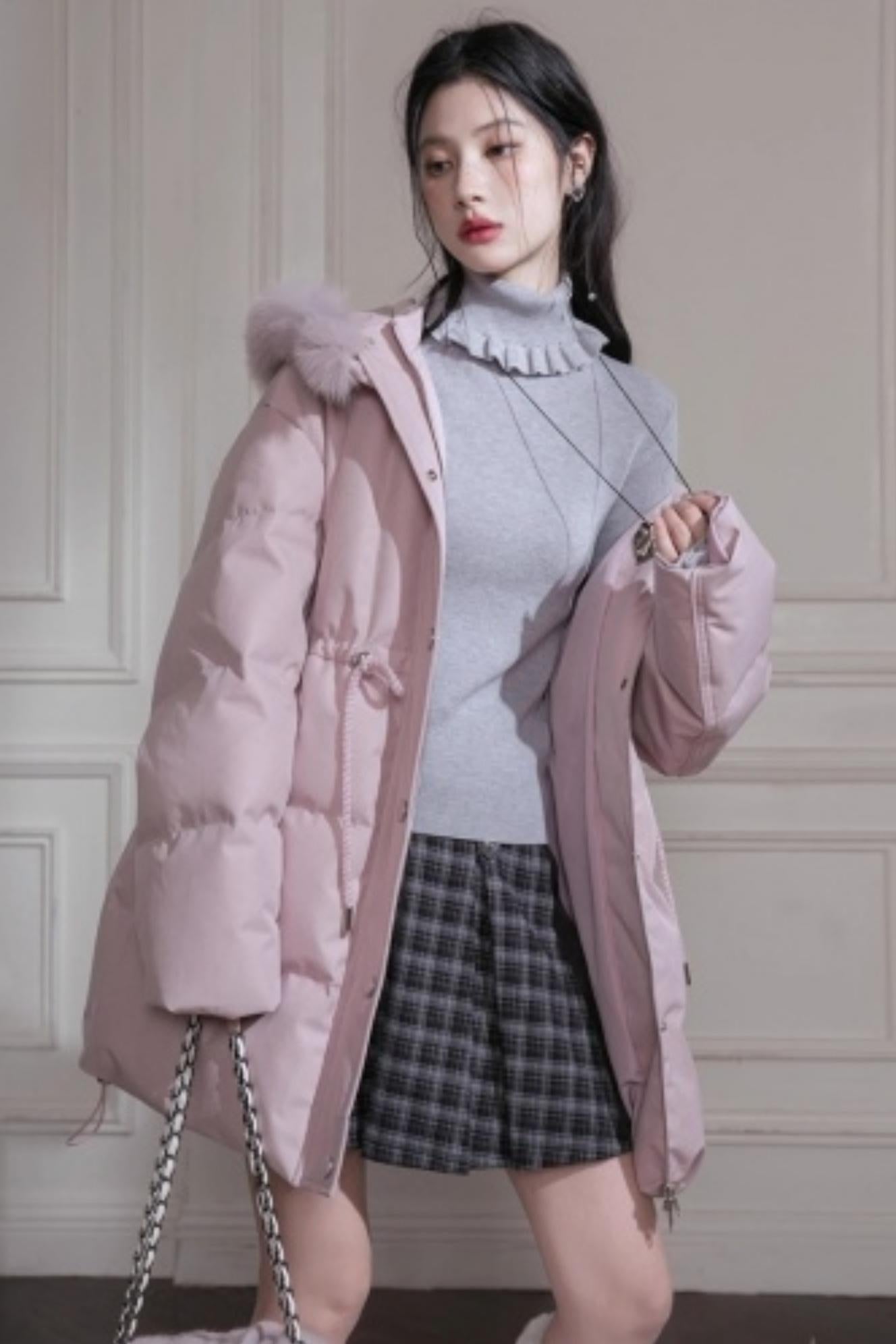 Mercerized Wool Ruffle Sweater