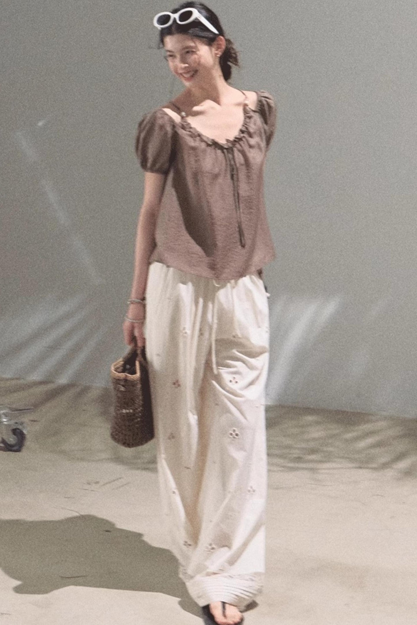 Summer Breeze Bubble Sleeve Top