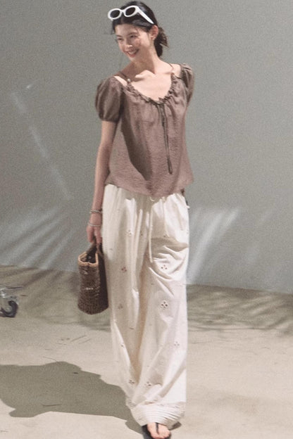 Summer Breeze Bubble Sleeve Top