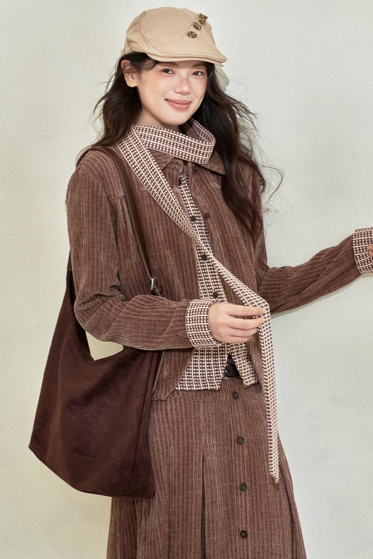 Vintage Fake Two-Piece Knitted Top Set-Up