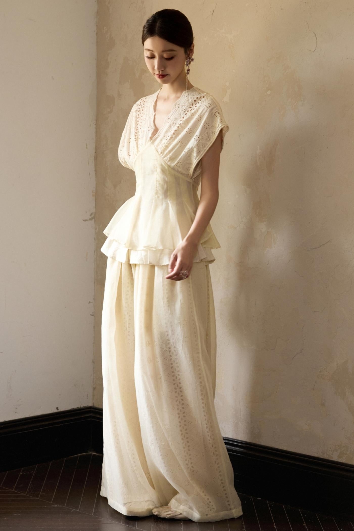 Lace V-Neck Summer Tee