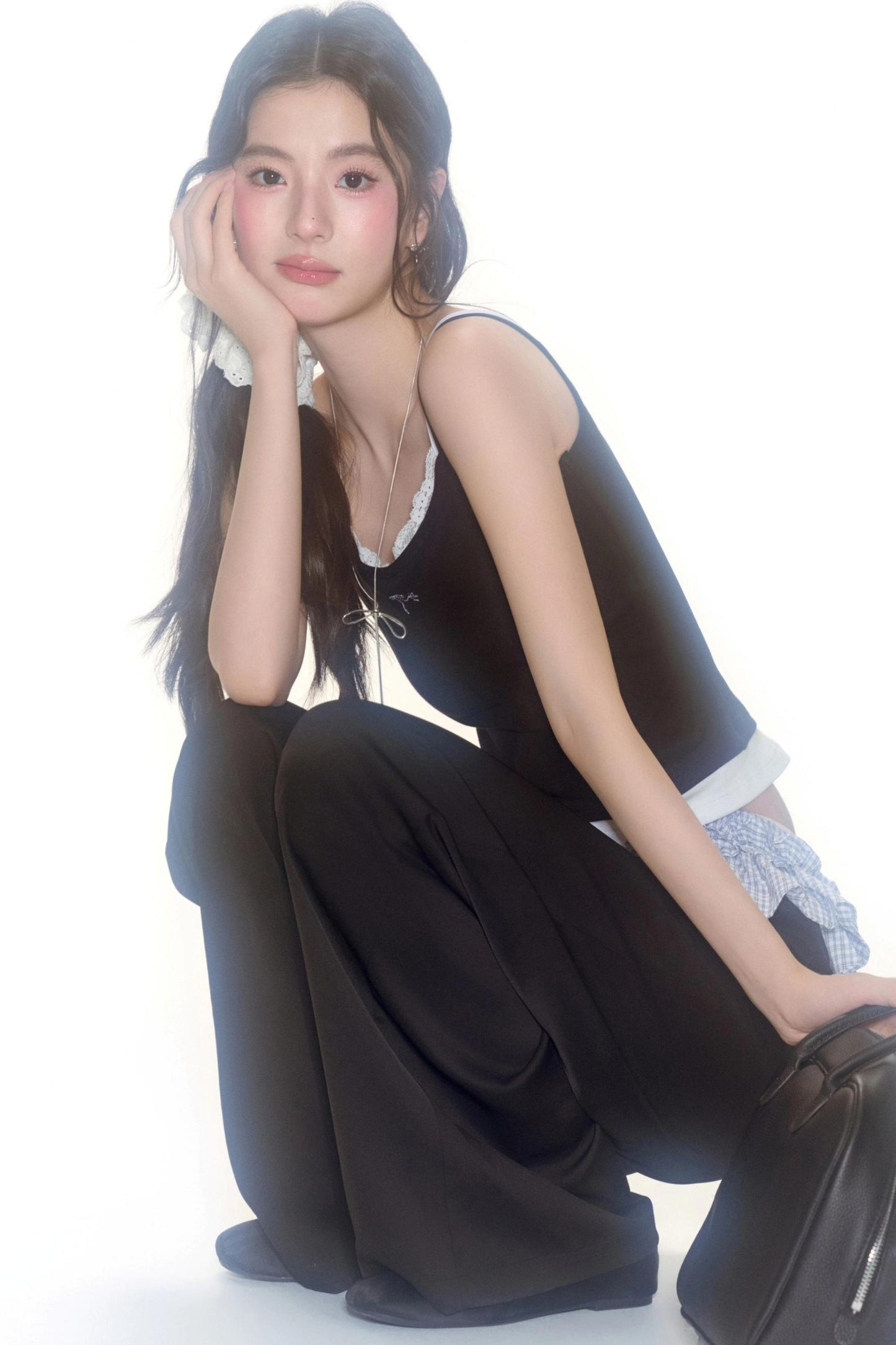 Floral Lace Camisole & Vintage Denim Set-Up