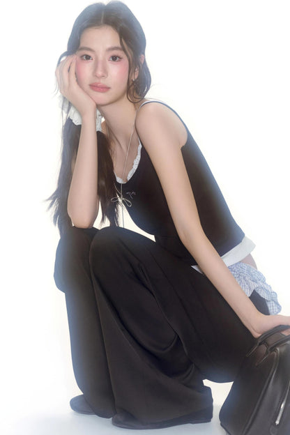 Floral Lace Camisole & Vintage Denim Set-Up