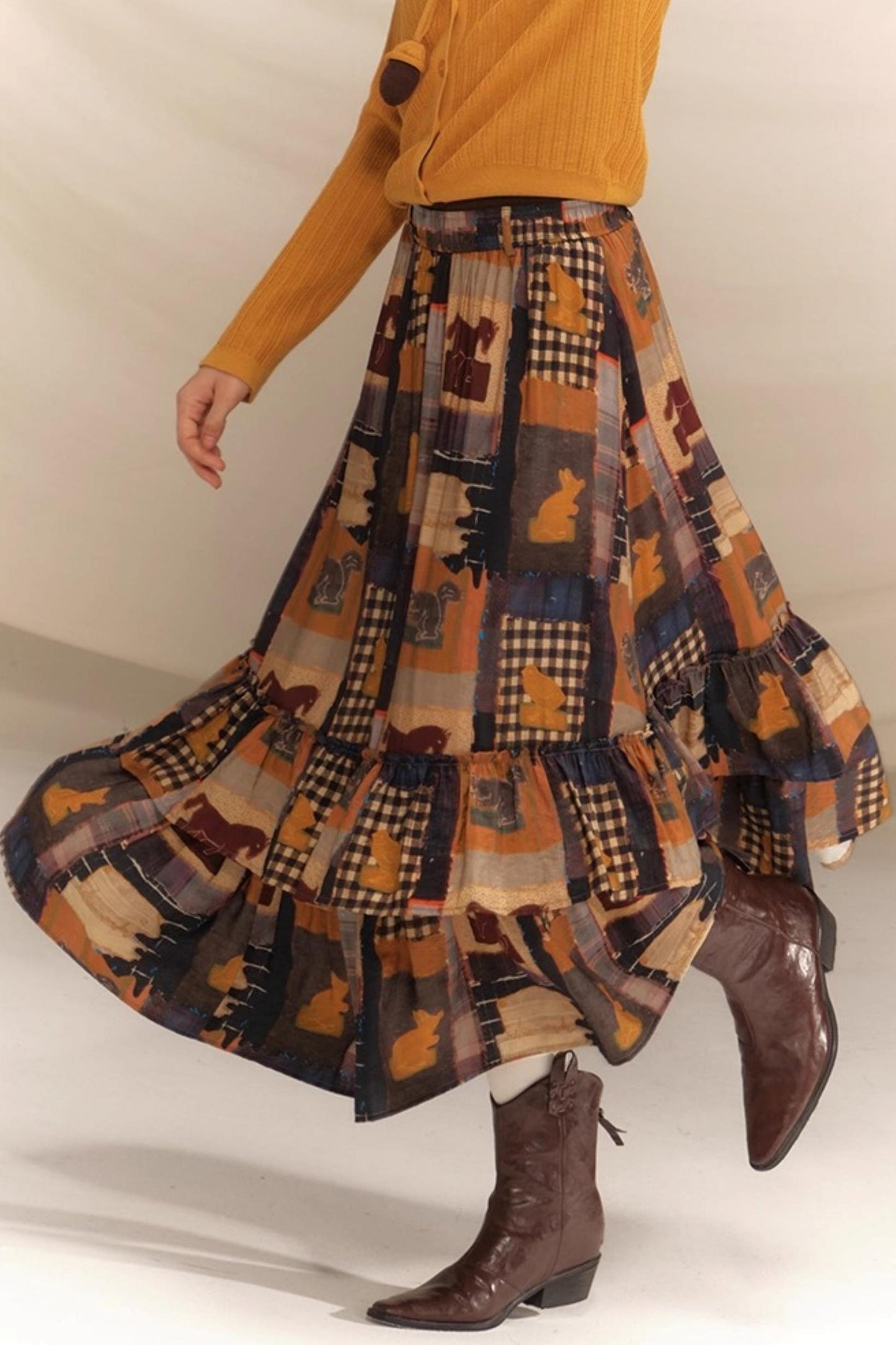 Vintage Pine Cone Sweater Skirt Set-Up