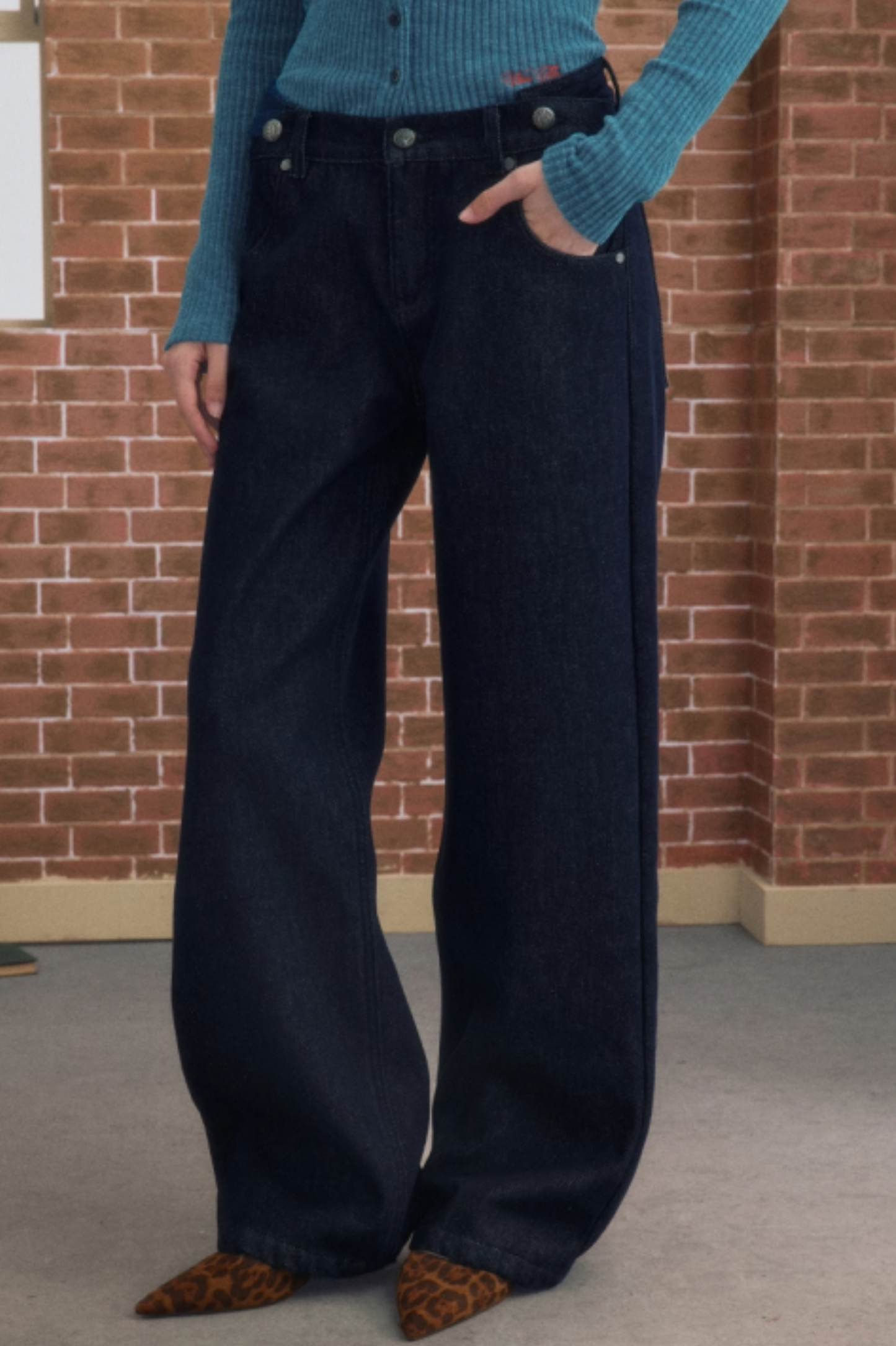 Winter Simple Straight Fleece Jeans