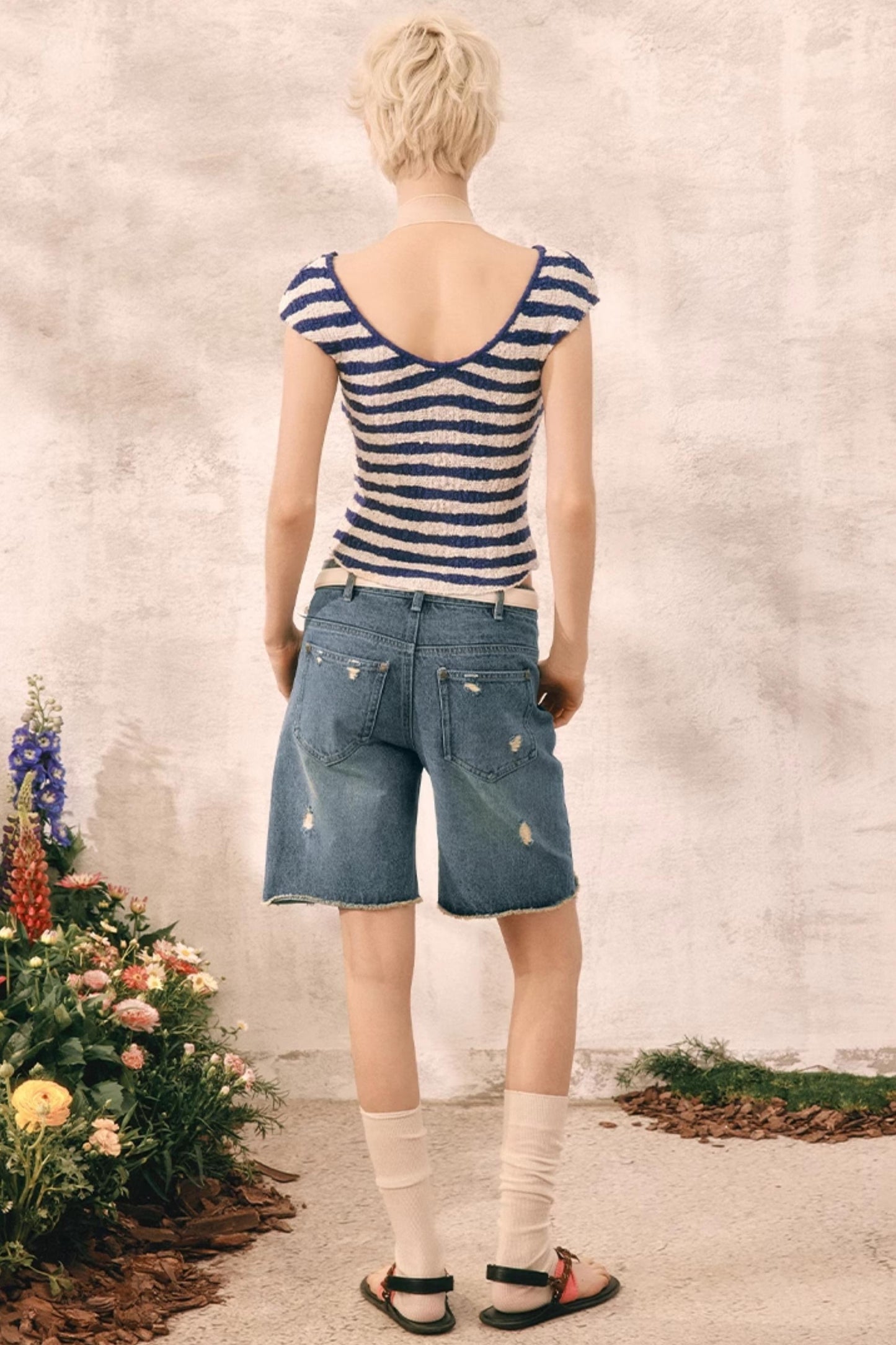 Summer Distressed Denim Shorts