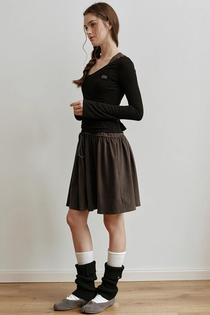 Embroidered Long-Sleeved Knitwear Top