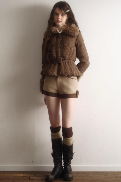 Retro Floral Down Jacket Set-Up