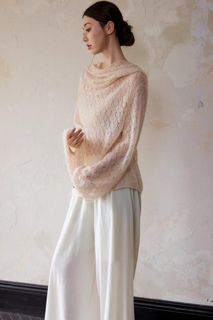 Casual Drape Wide-Leg Pants