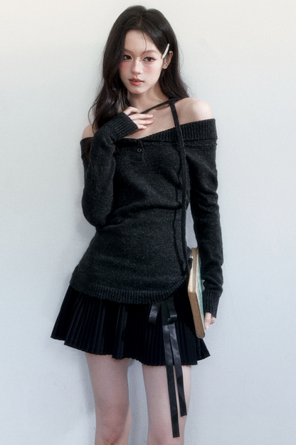 Snow Creek Off-Shoulder Sweater