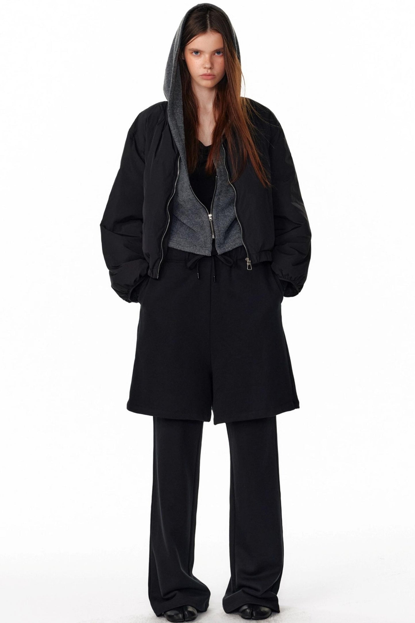 Vintage Hooded Knit Cardigan Top