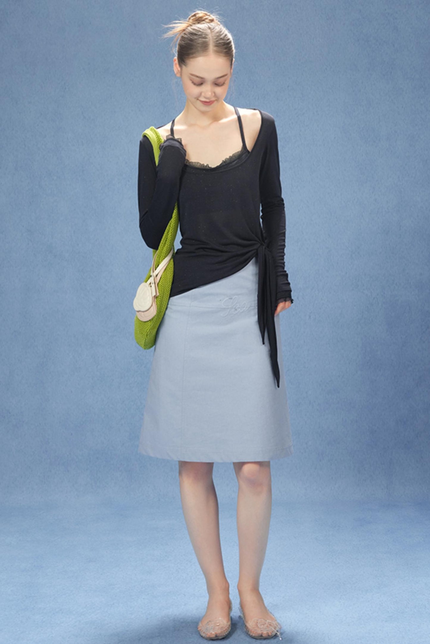 Chic U-Neck Corset Top Set