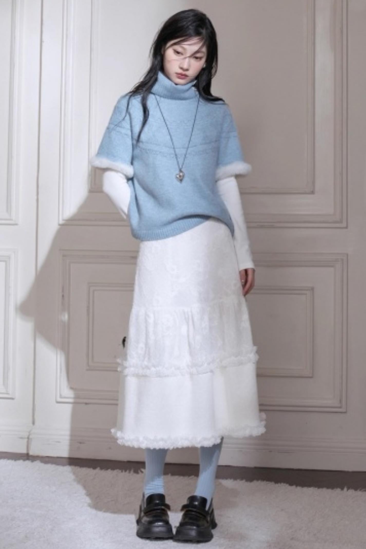 First Snow White Lace Skirt