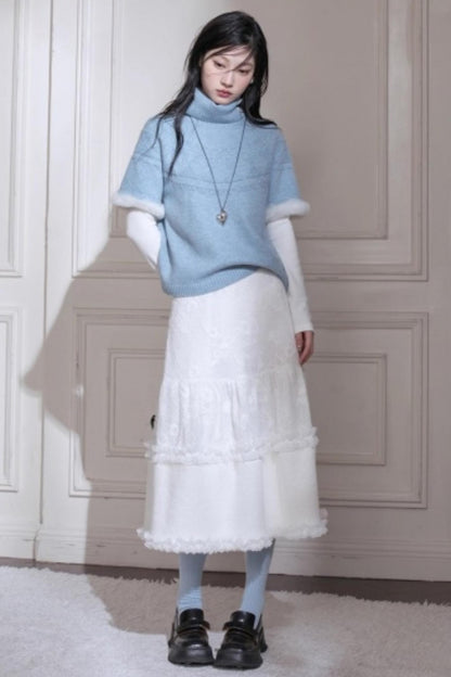 First Snow White Lace Skirt