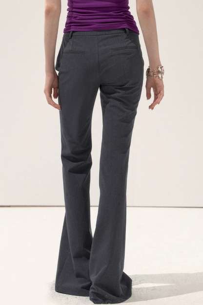 Retro Black Flared Pants