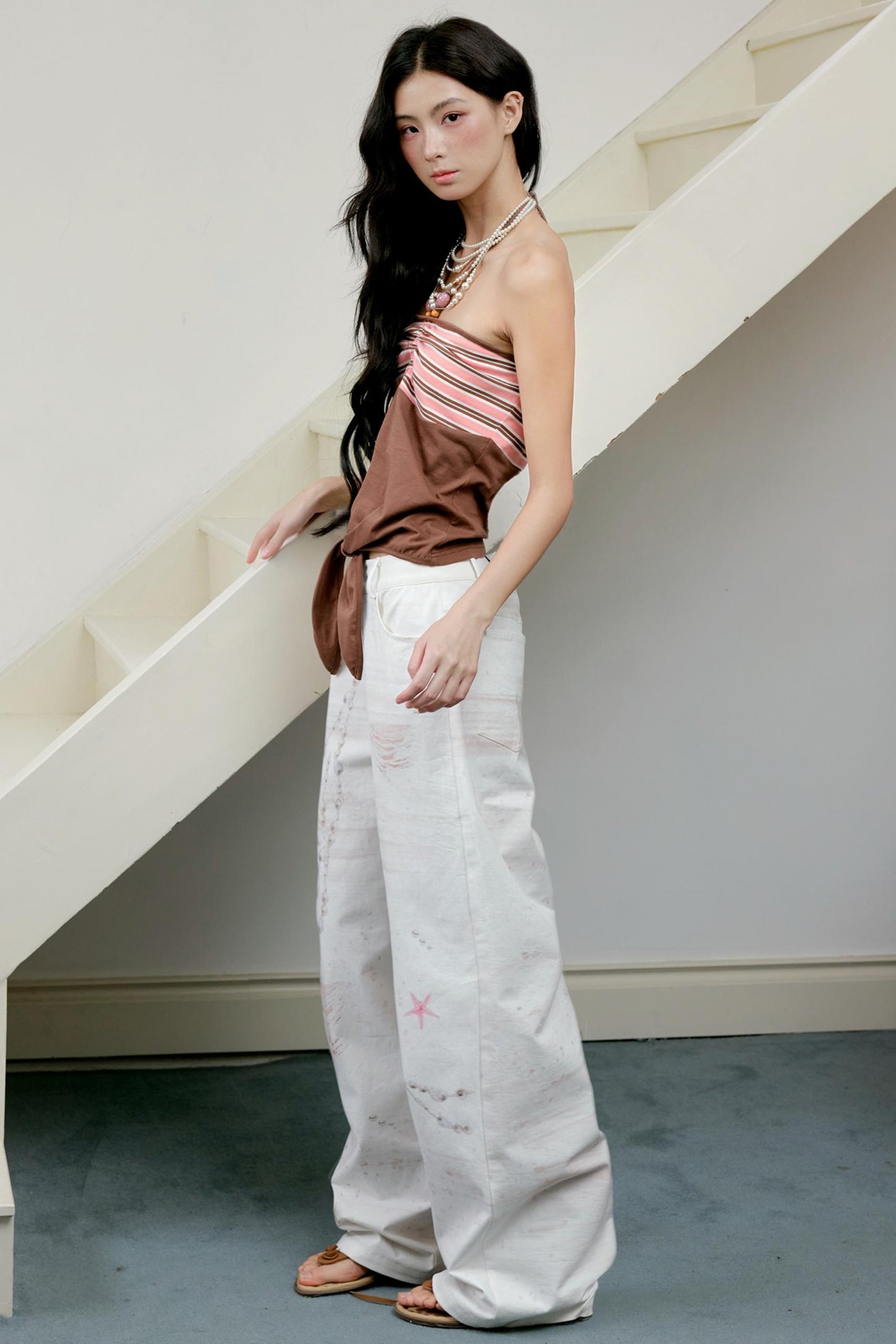 Shell Wide-Leg Trousers