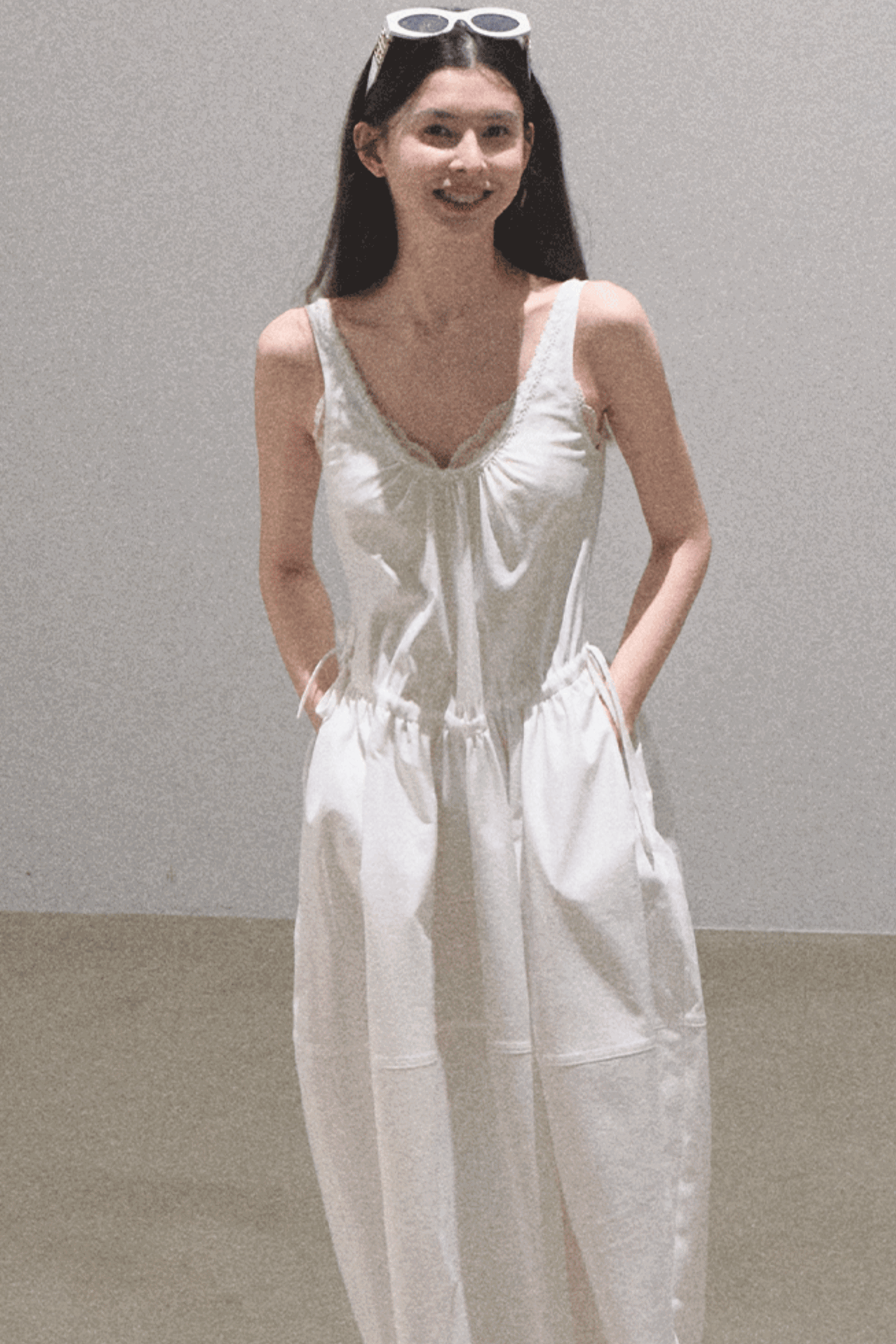 Sycamore Rose Fiber Balloon Skirt Dress