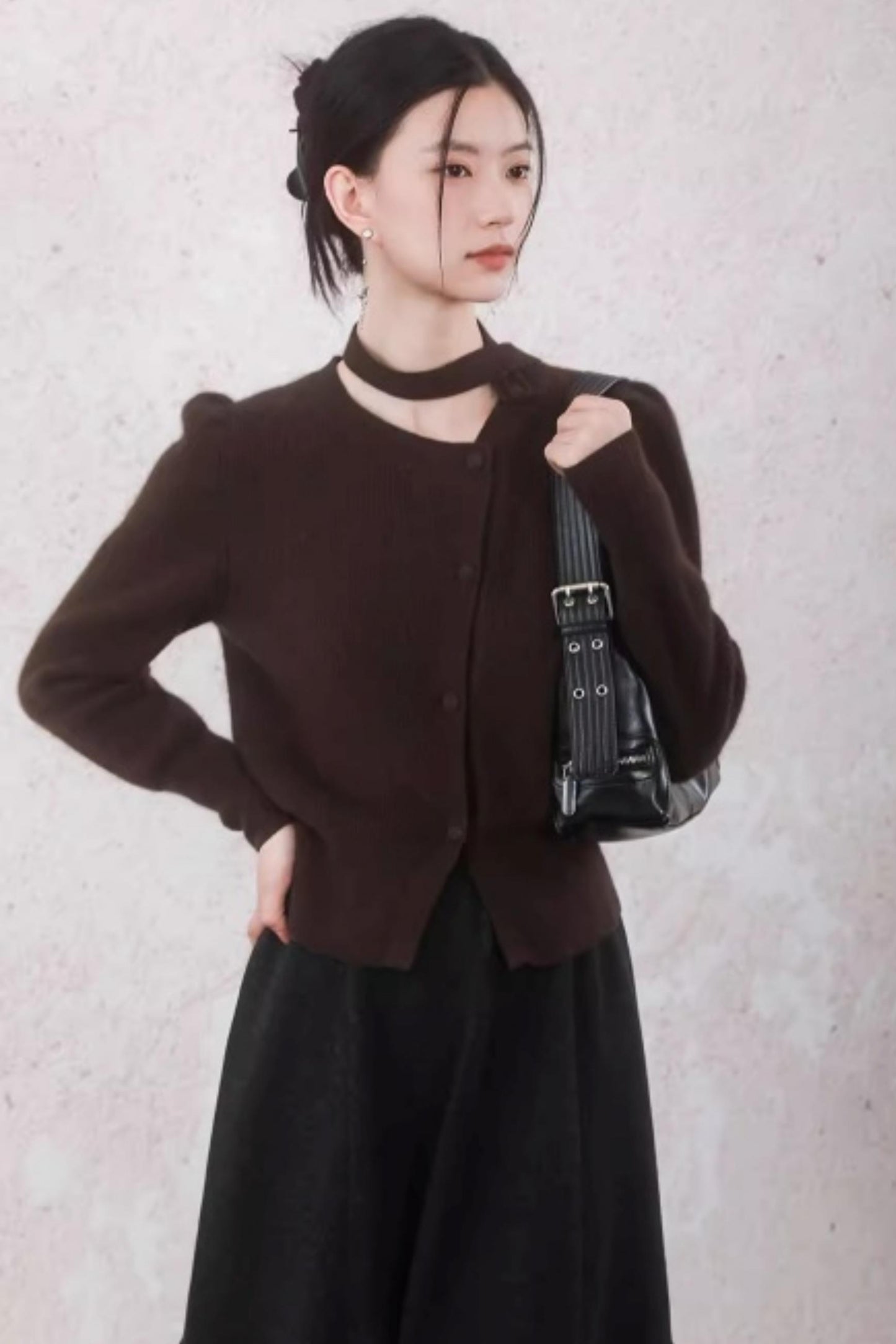 Asymmetrical Ribbon Sweater