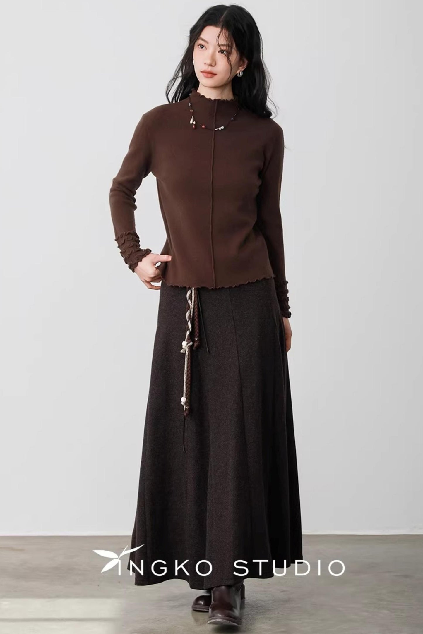 Karamell Latte Wellenpullover