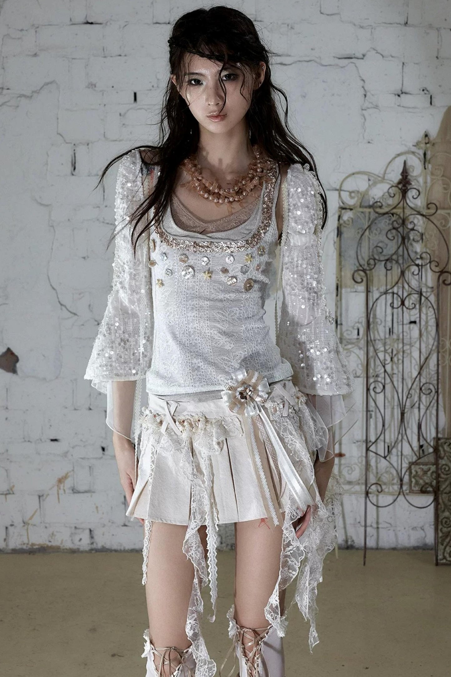 Baroque Pearl Chiffon Cover-Up