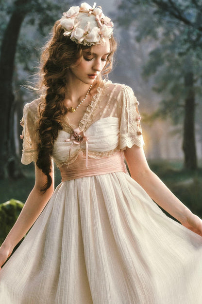 Lace Imperial Beige Dress