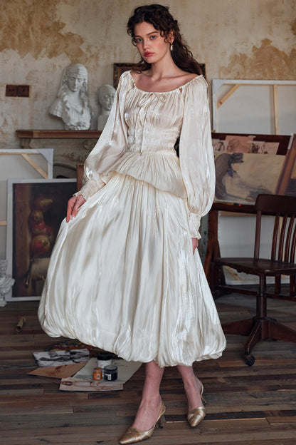 Butterfly Satin Skirt