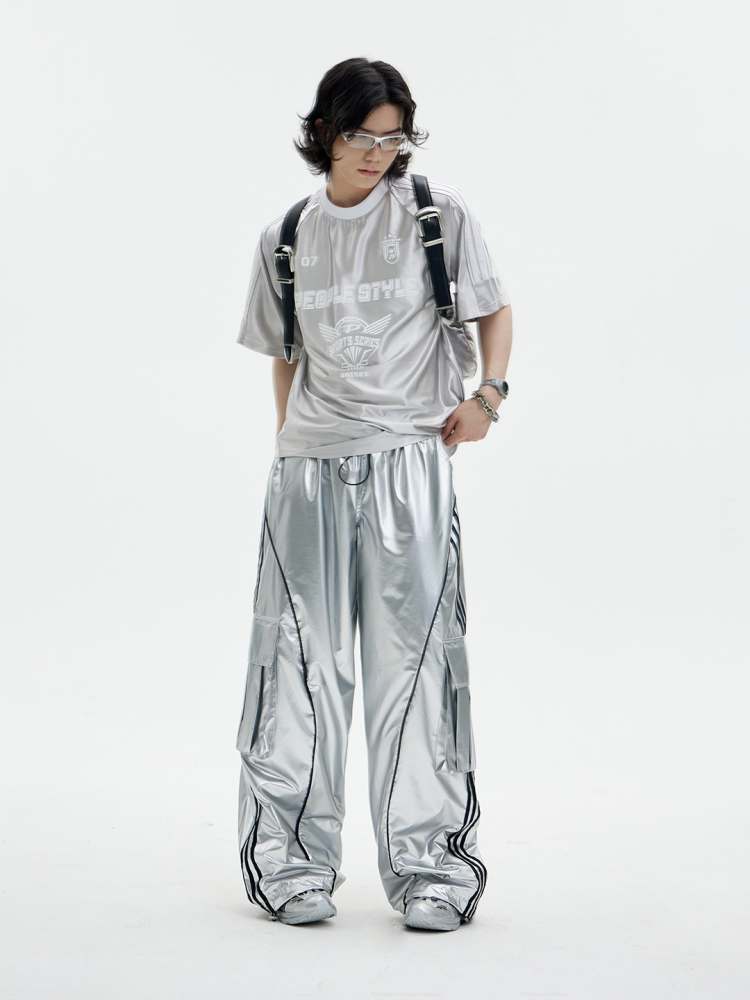 Glossy Oversize Metallic T-Shirt