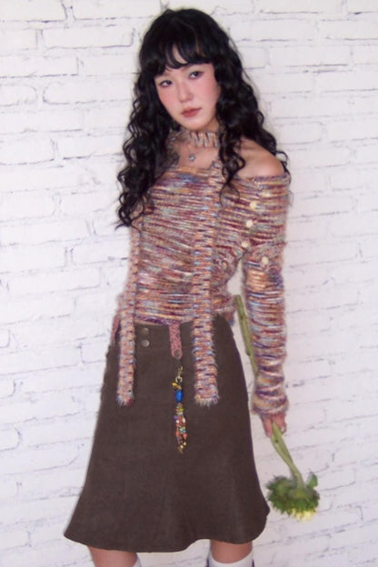 Suede Fishtail Skirt