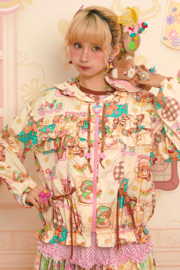 Patchwork Hooded UV Protection Jacket