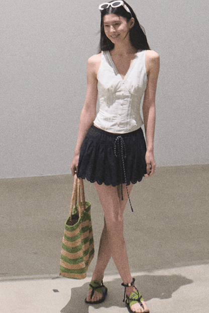 Lime Delight Bohemian Peplum Skirt