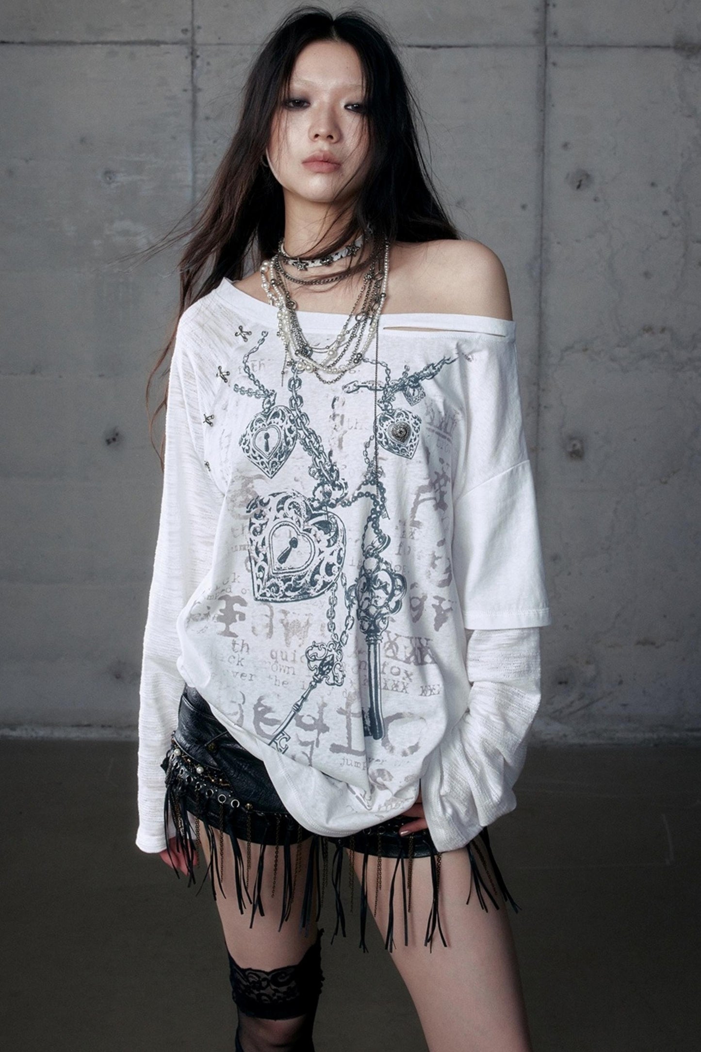 Wasteland Punk One-Shoulder T-Shirt