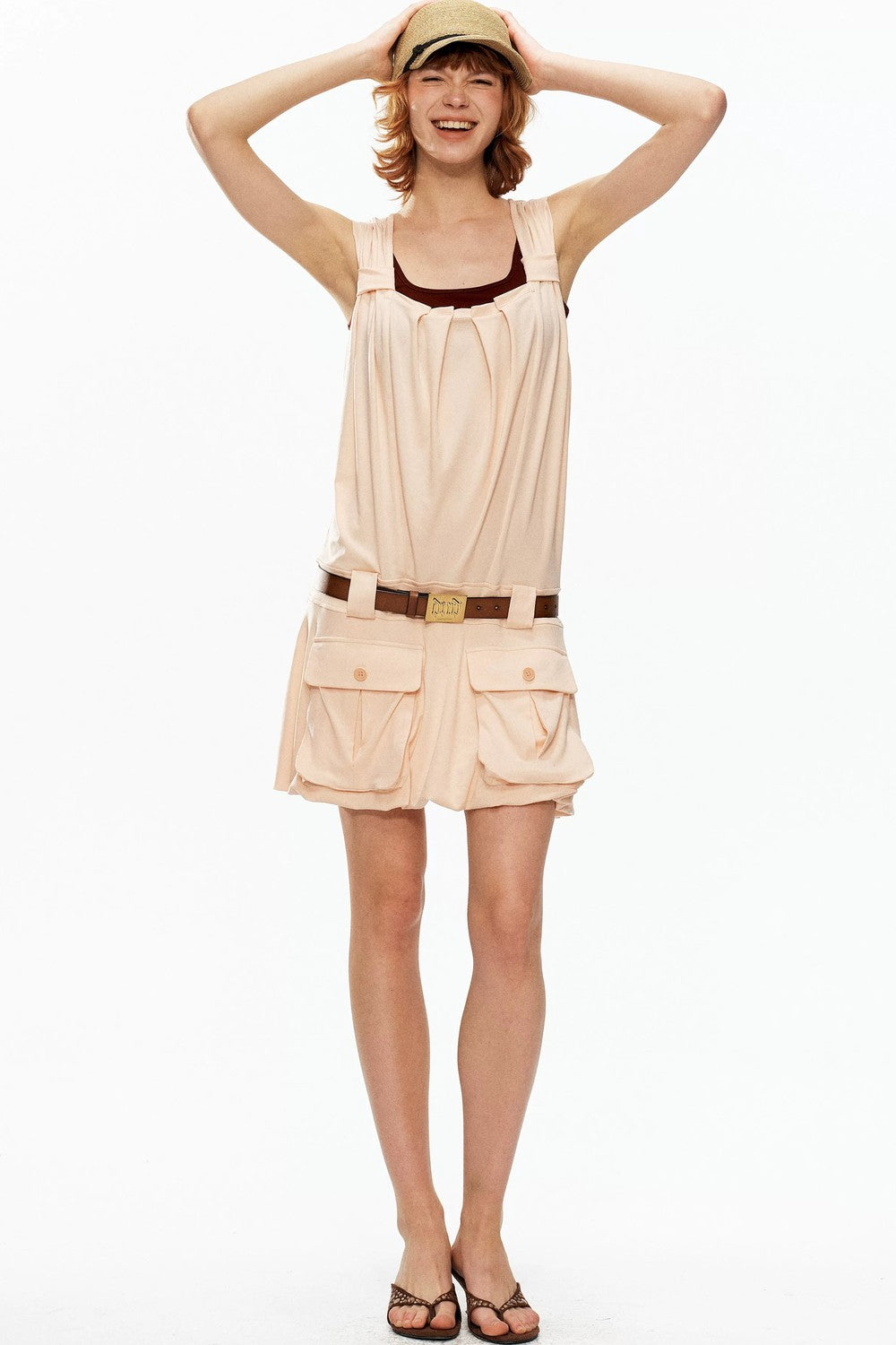 Color-Blocked Knit Dress Set-Up