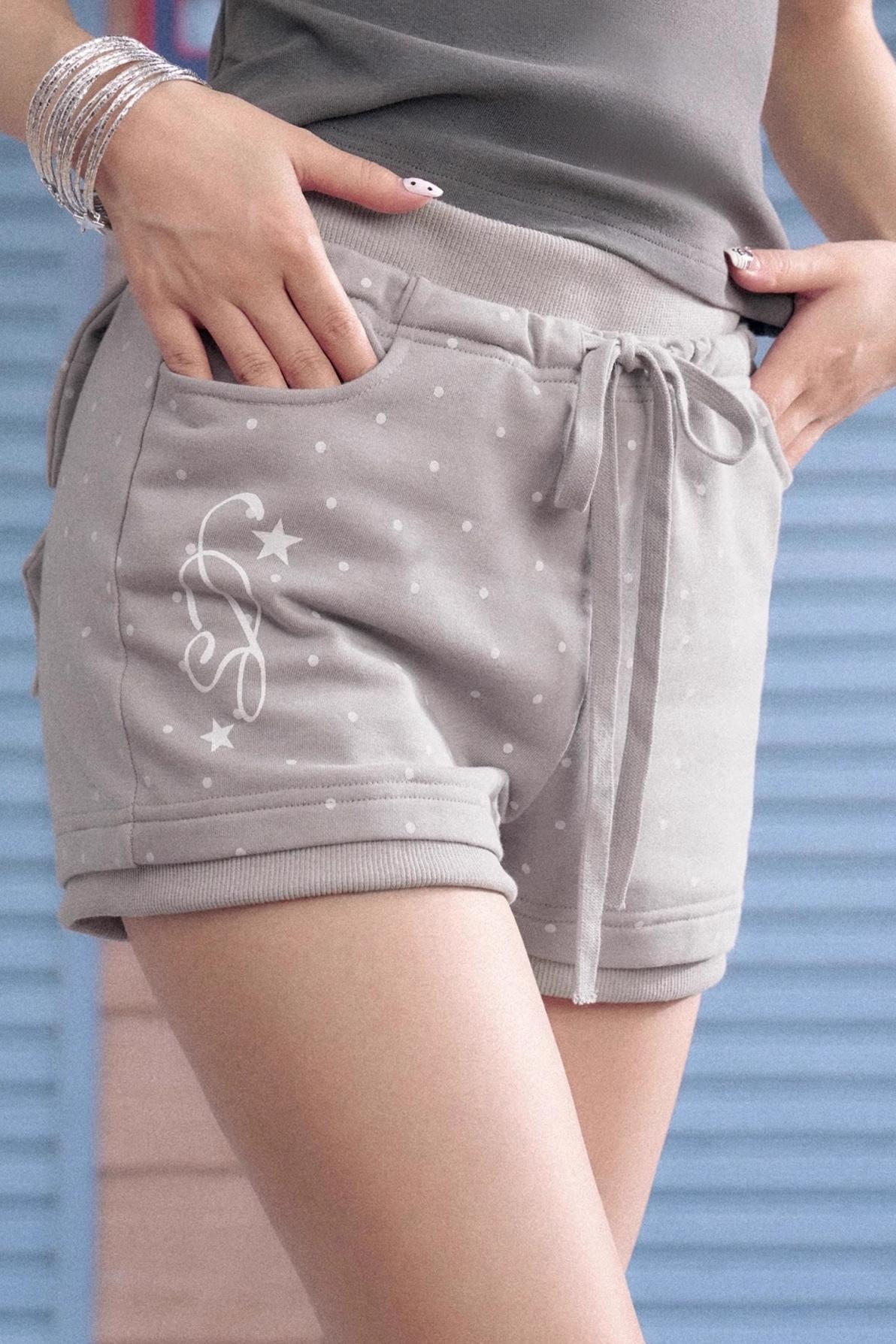 Playful Polka Dot Peplum Shorts