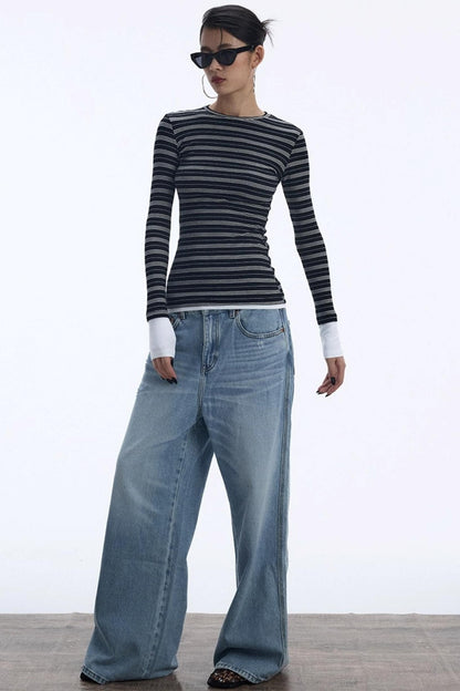 Striped Crew Neck Top