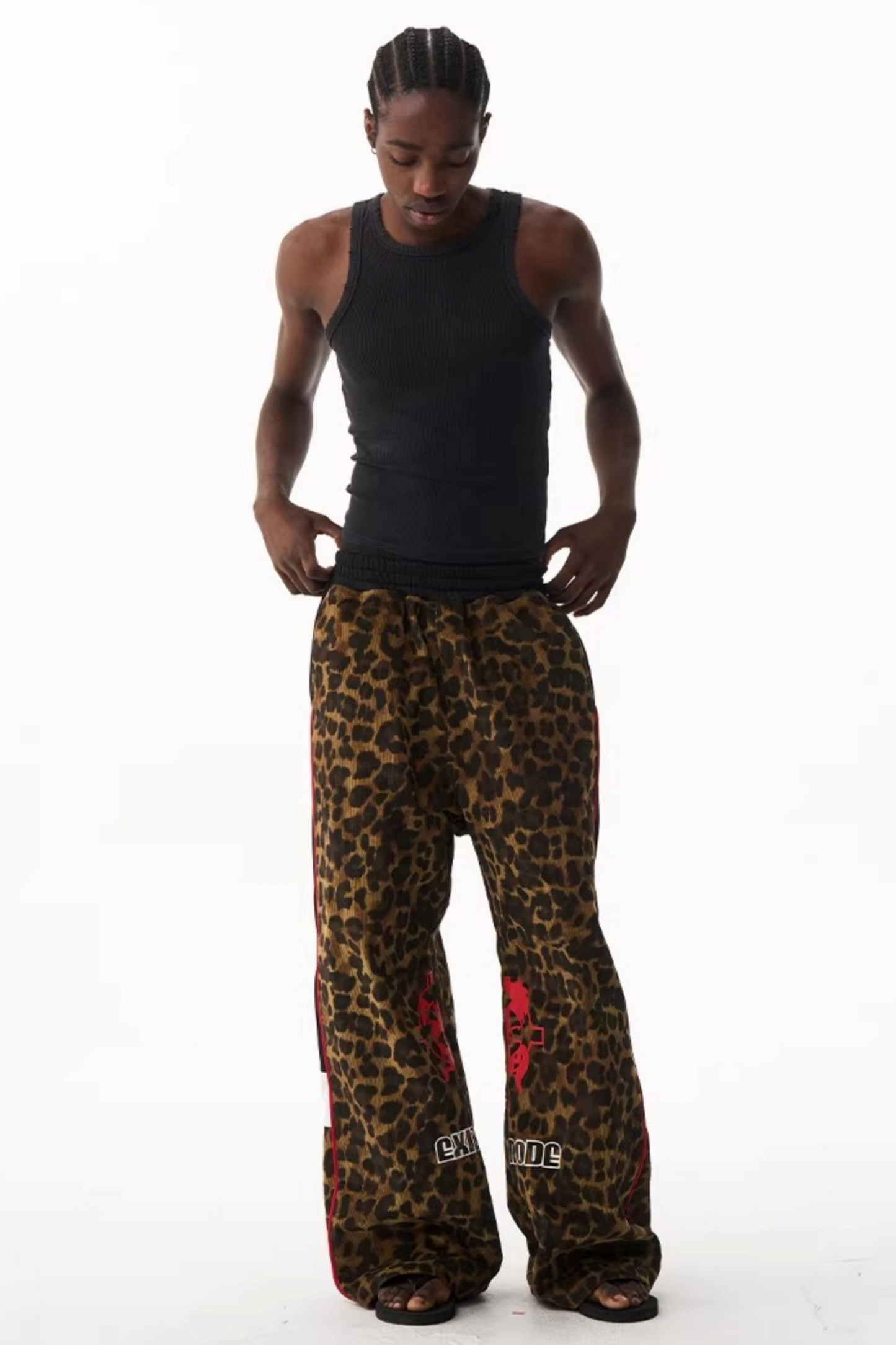 Retro Leopard Sports Pants