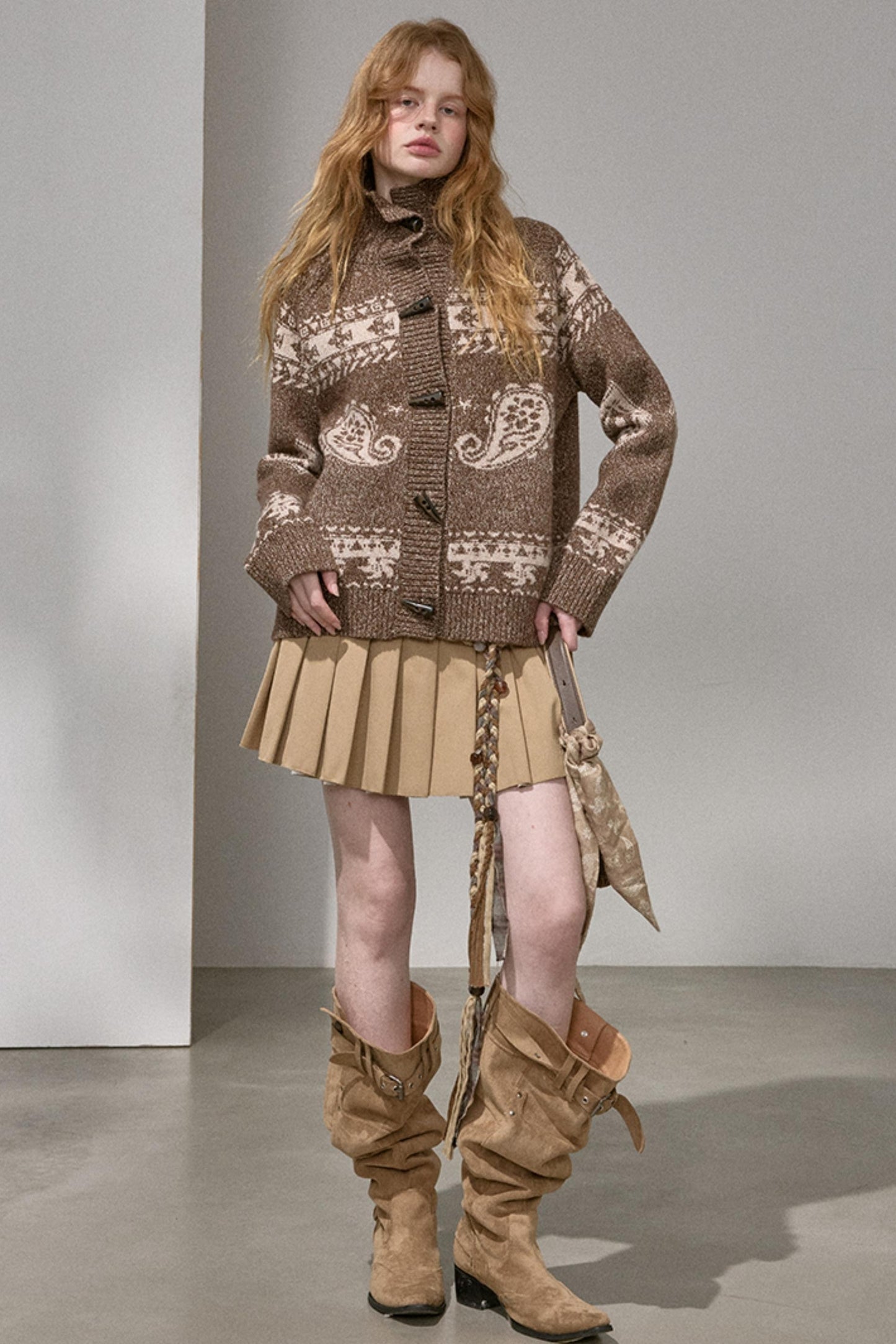 Cashew Island Floral Yarn Jacket