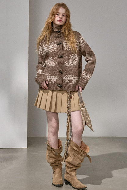 Cashew Island Floral Yarn Jacket