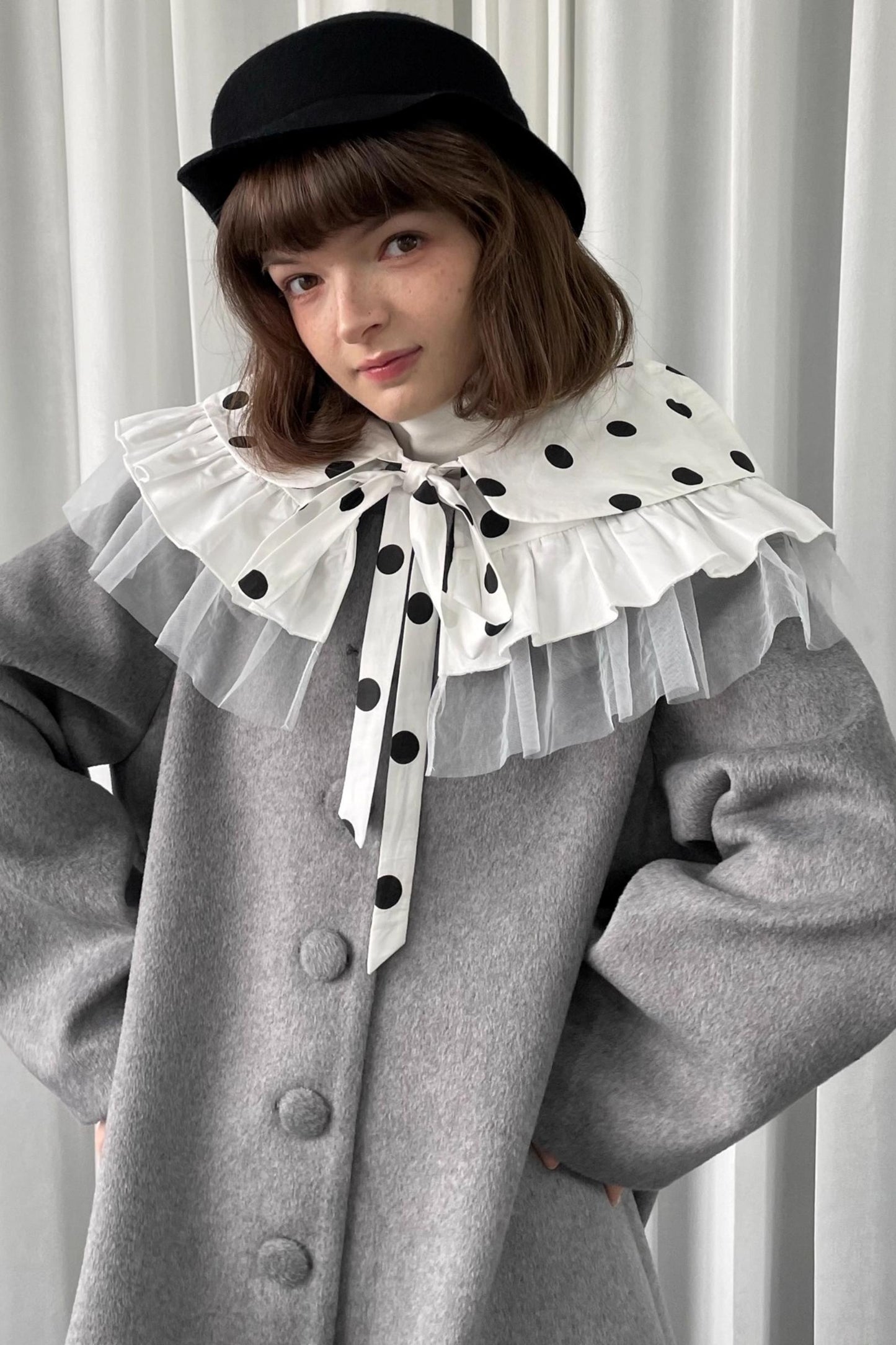 Lace Polka Dot Layered Womens Shawl